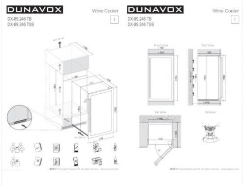 Трехзонный винный шкаф Dunavox DX-89.246TSS фото 2